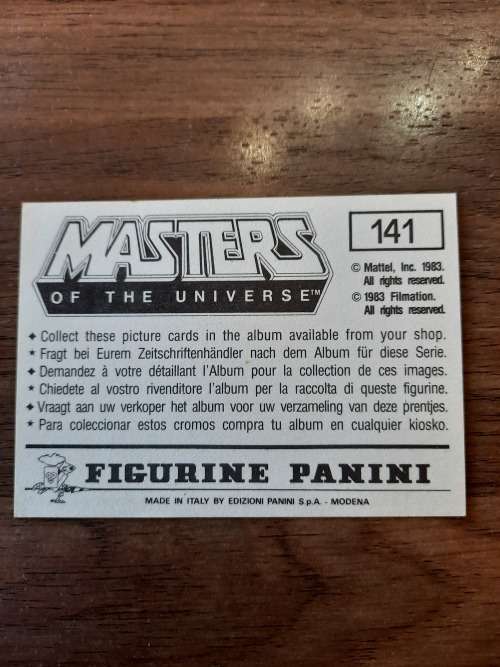 1983 MOTU PANINI STICKER 141 (MOTU) Vintage Figure