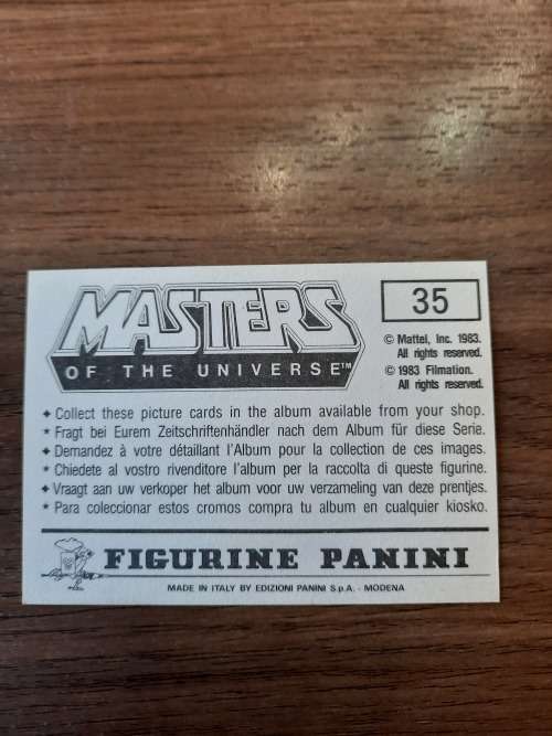 1983 MOTU PANINI STICKER 35 (MOTU) Vintage Figure