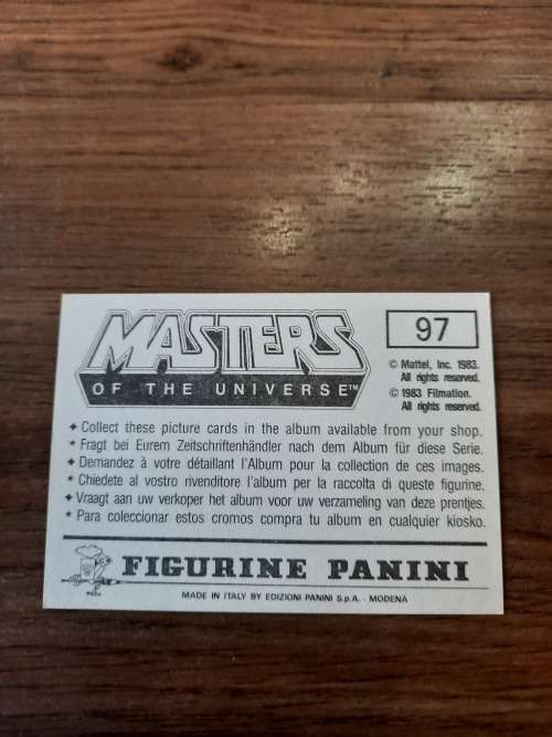 1983 MOTU PANINI STICKER 97 (MOTU) Vintage Figure