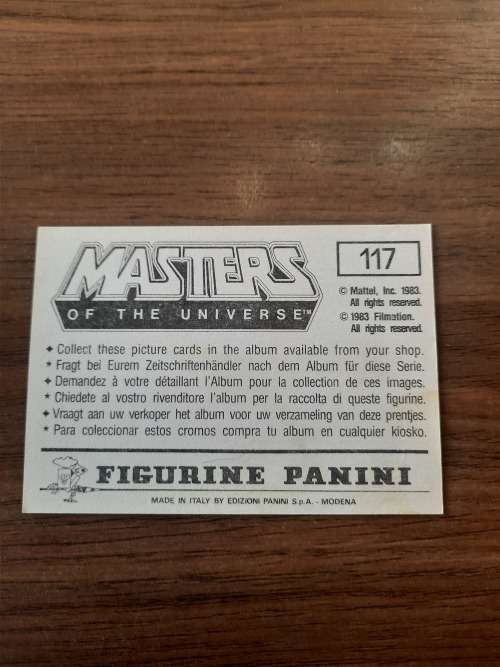 1983 MOTU PANINI STICKER 117 (MOTU) Vintage Figure