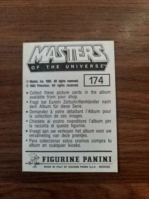1983 MOTU PANINI STICKER 174 (MOTU) Vintage Figure
