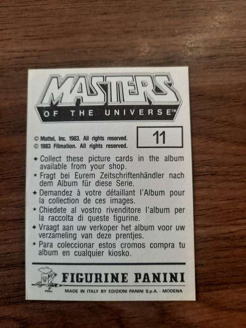 1983 MOTU PANINI STICKER 11 (MOTU) Vintage Figure