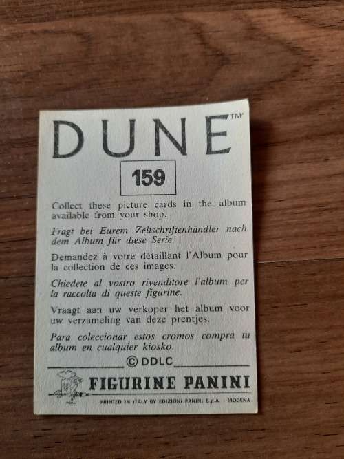 1984 DUNE Panini Sticker 159