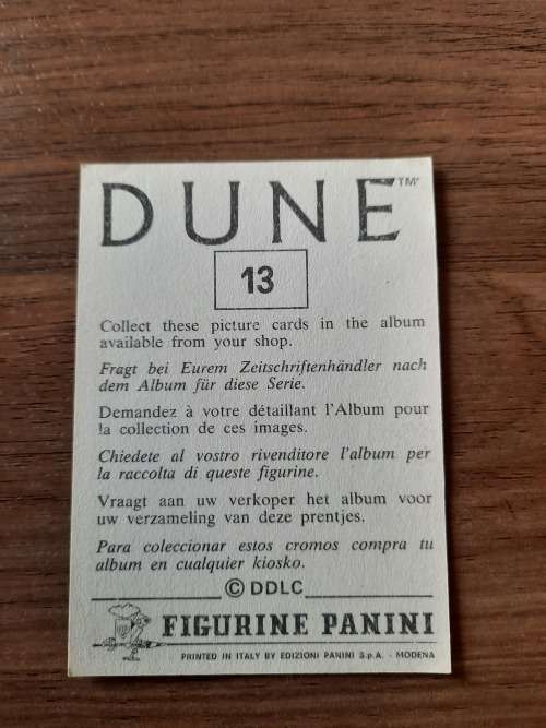 1984 DUNE Panini Sticker 13