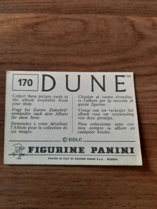 1984 DUNE Panini Sticker 170