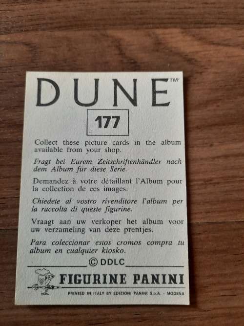 1984 DUNE Panini Sticker 177