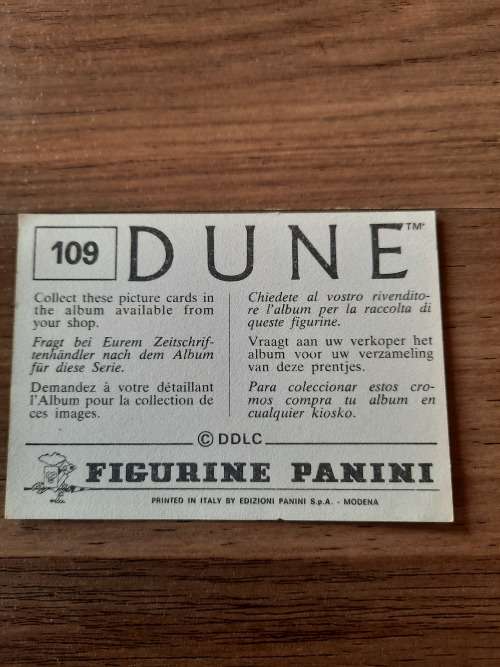 1984 DUNE Panini Sticker 109