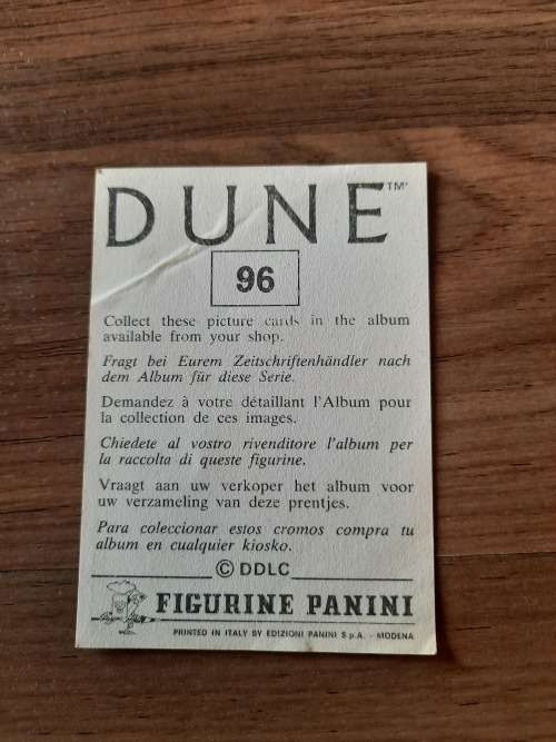 1984 DUNE Panini Sticker 96