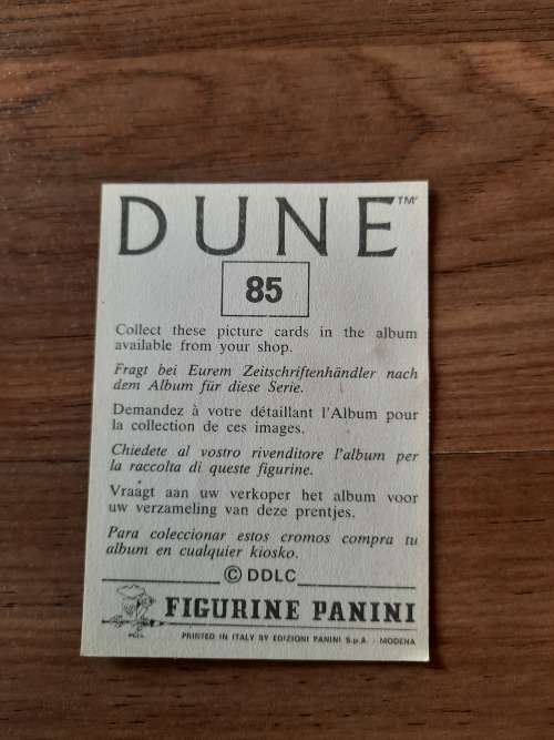 1984 DUNE Panini Sticker 85