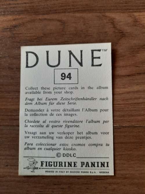 1984 DUNE Panini Sticker 94