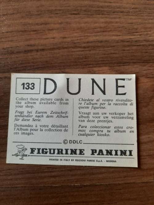 1984 DUNE Panini Sticker 133