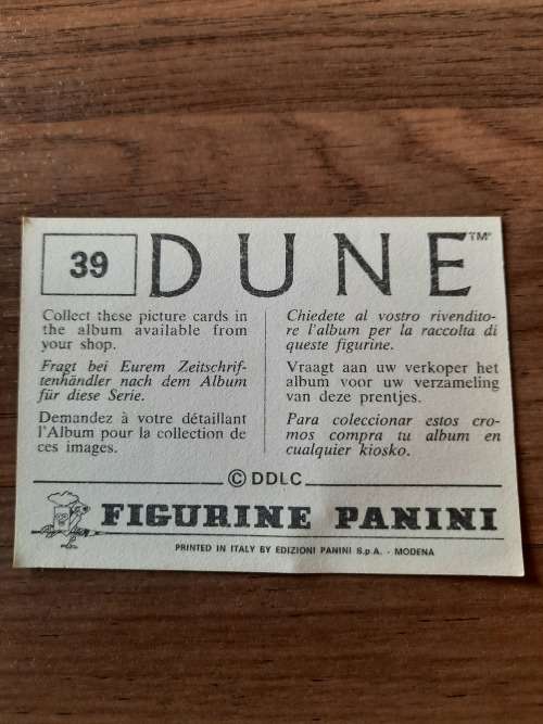 1984 DUNE Panini Sticker 39
