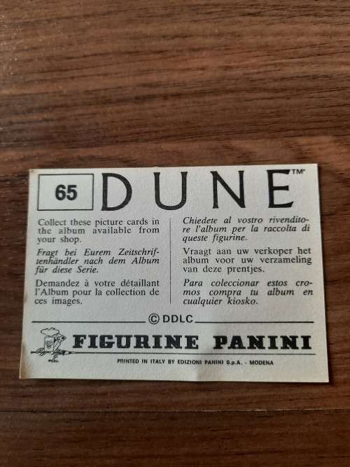 1984 DUNE Panini Sticker 65