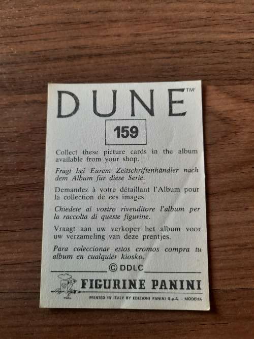 1984 DUNE Panini Sticker 159