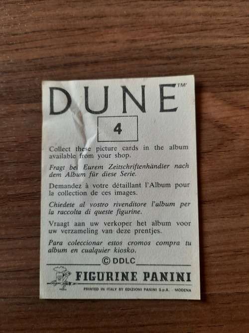 1984 DUNE Panini Sticker 4