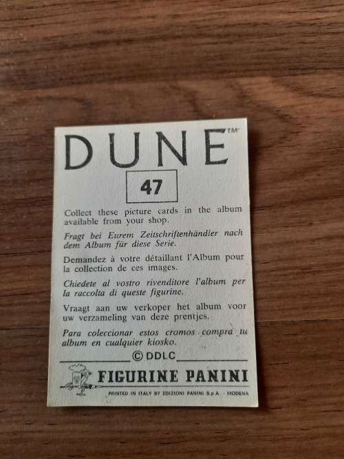1984 DUNE Panini Sticker 47
