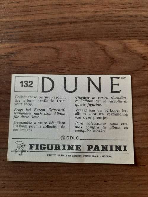 1984 DUNE Panini Sticker 132