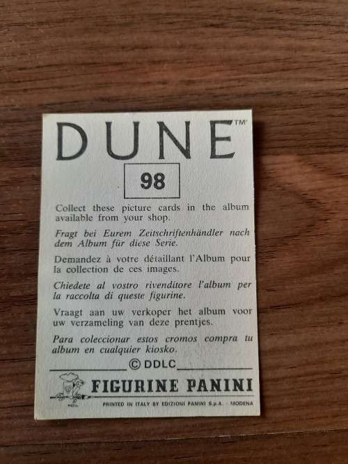 1984 DUNE Panini Sticker 98