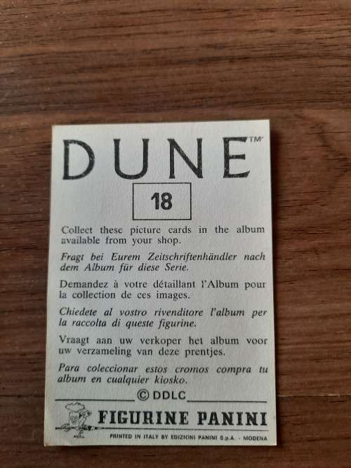 1984 DUNE Panini Sticker 18