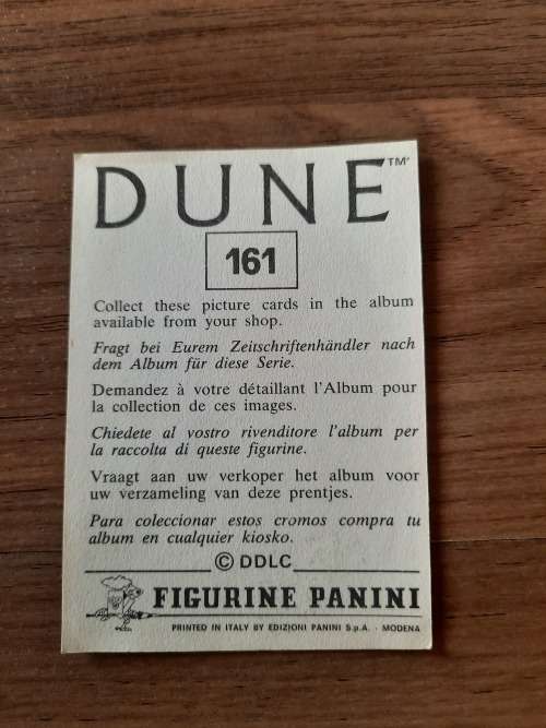 1984 DUNE Panini Sticker 161