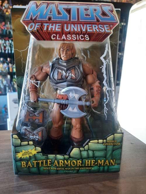 MOTUC BATTLE ARMOR HE-MAN (MOC) Masters Of The Universe Classics Figure He-Man