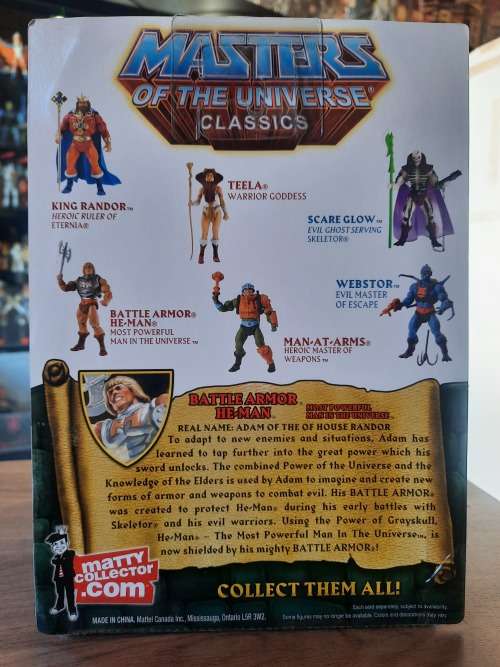MOTUC BATTLE ARMOR HE-MAN (MOC) Masters Of The Universe Classics Figure He-Man