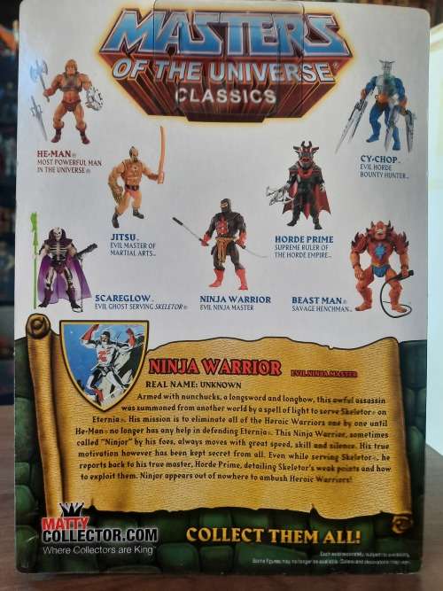 MOTUC NINJA WARRIOR (MOC) Masters Of The Universe Classics Figure He-Man