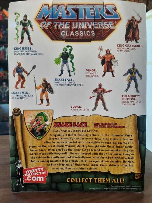 MOTUC SNAKE FACE (MOC) Masters Of The Universe Classics Figure He-Man