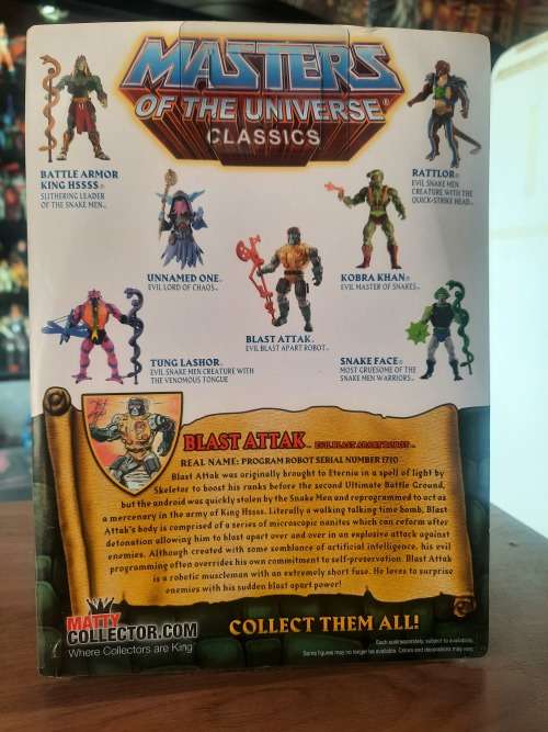 MOTUC BLAST ATTACK (MOC) Masters Of The Universe Classics Figure He-Man