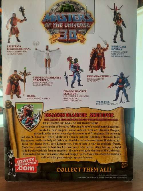 MOTUC DRAGON BLASTER SKELETOR (MOC) Masters Of The Universe Classics Figure He-Man