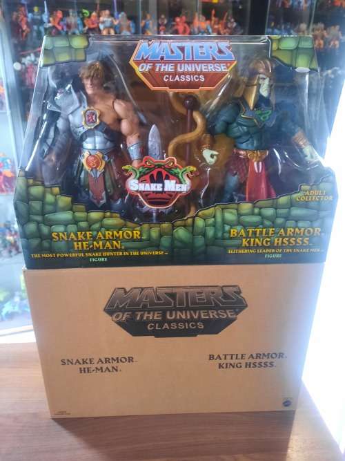 MOTUC SNAKE ARMOR HE-MAN/BATTLE ARMOR KING HSSS (MOC) Masters Of The Universe Classics Figure He-Man