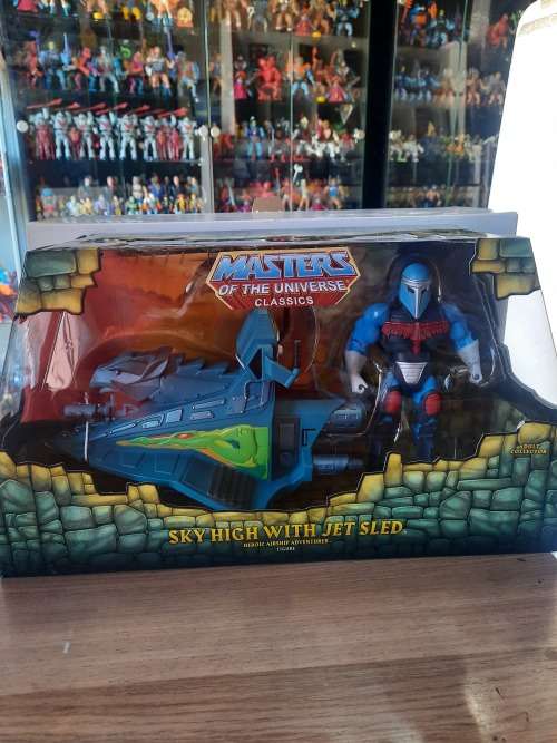 MOTUC SKY HIGH WITH JET SLED (MOC) Masters Of The Universe Classics Figure He-Man