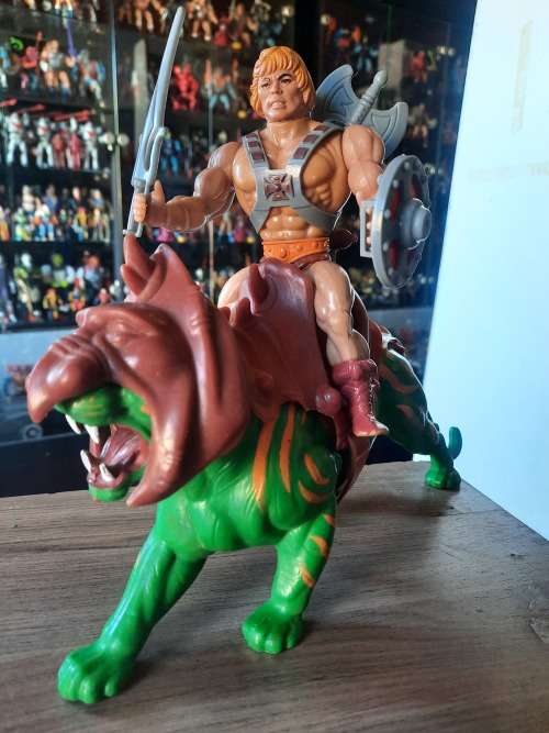 1981 Complete He-Man And Battle Cat of He-Man Masters of the Universe #38 (MOTU) Vintage Figure