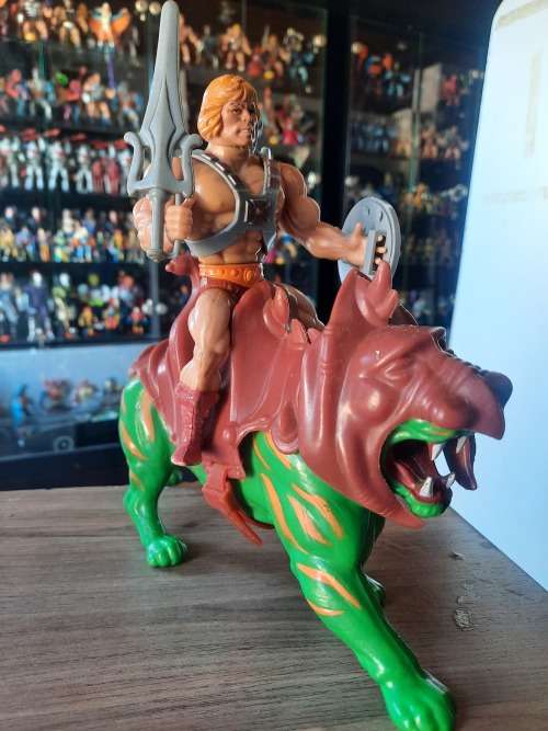 1981 Complete He-Man And Battle Cat of He-Man Masters of the Universe #38 (MOTU) Vintage Figure