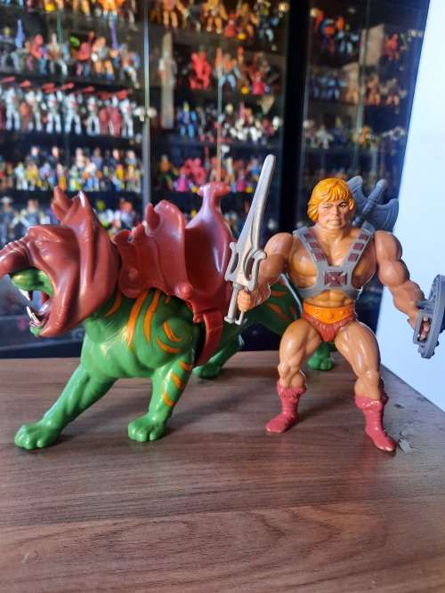 1981 Complete He-Man And Battle Cat of He-Man Masters of the Universe #38 (MOTU) Vintage Figure