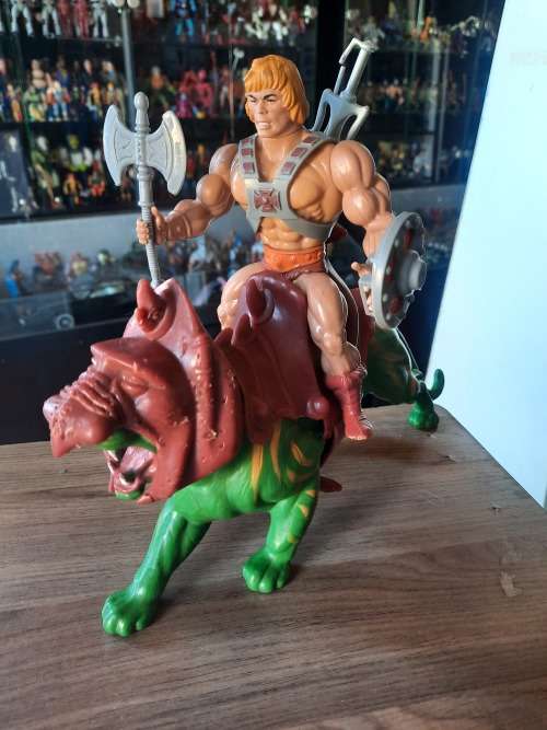 1981 Complete He-Man And Battle Cat of He-Man Masters of the Universe 42 (MOTU) Vintage Figure