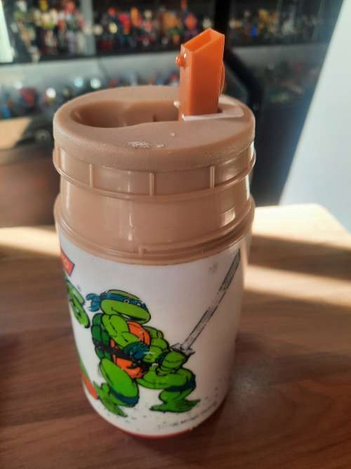 1990 TMNT SIPPER BOTTLE MIRAGE STUDIOS Vintage Figure Teenage Mutant Ninja Turtles