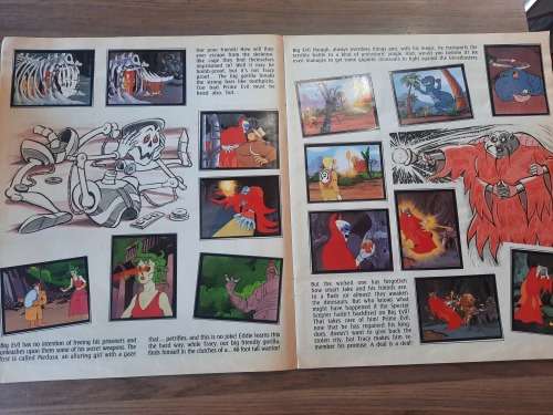 1986 COMPLETE FILMATION GHOSTBUSTERS PANINI STICKER BOOK of Filmation Ghostbusters Vintage Figure