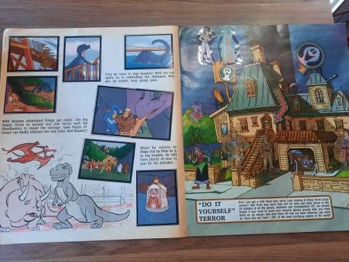 1986 COMPLETE FILMATION GHOSTBUSTERS PANINI STICKER BOOK of Filmation Ghostbusters Vintage Figure