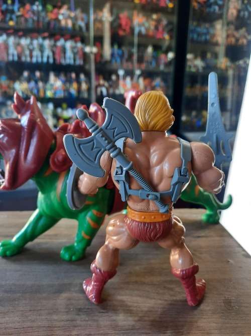 1981 Complete He-Man And Battle Cat of He-Man Masters of the Universe 100 (MOTU) Vintage Figure