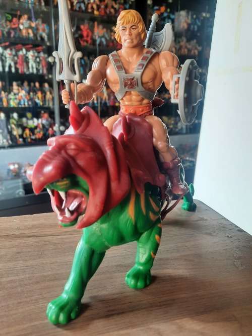 1981 Complete He-Man And Battle Cat of He-Man Masters of the Universe 130 (MOTU) Vintage Figure