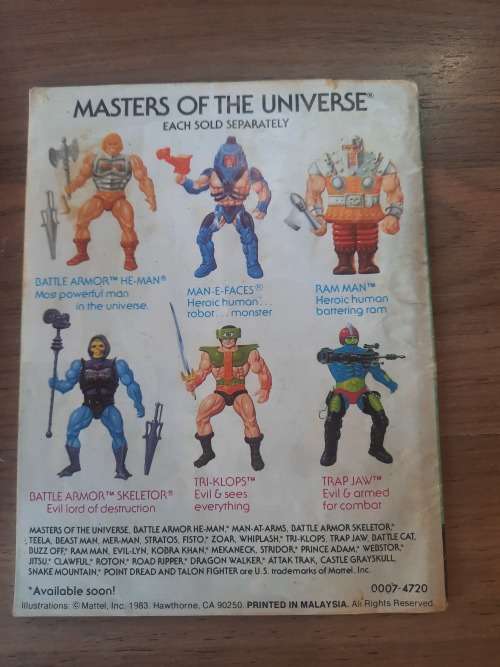 1983 Mini Comic He-man And The Insect People of He-Man-Masters of the Universe (MOTU)