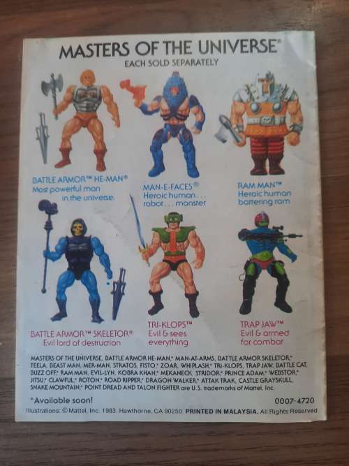 1983 Mini Comic He-man And The Insect People of He-Man-Masters of the Universe (MOTU)