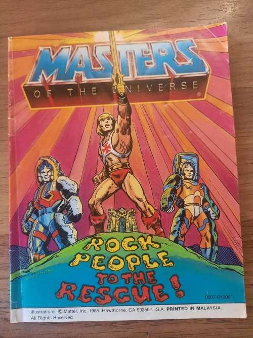 1985 Mini Comic Rock People To The Rescue of He-Man-Masters of the Universe (MOTU)