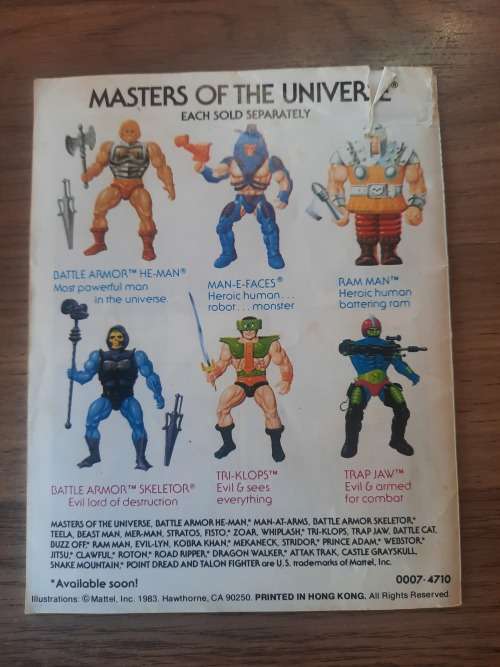 1983 Mini Comic The Secret Liquid Of Life of He-Man-Masters of the Universe (MOTU)