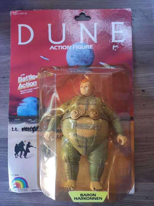 1984 DUNE MOC Complete Baron Harkonnen Vintage Figure LJN