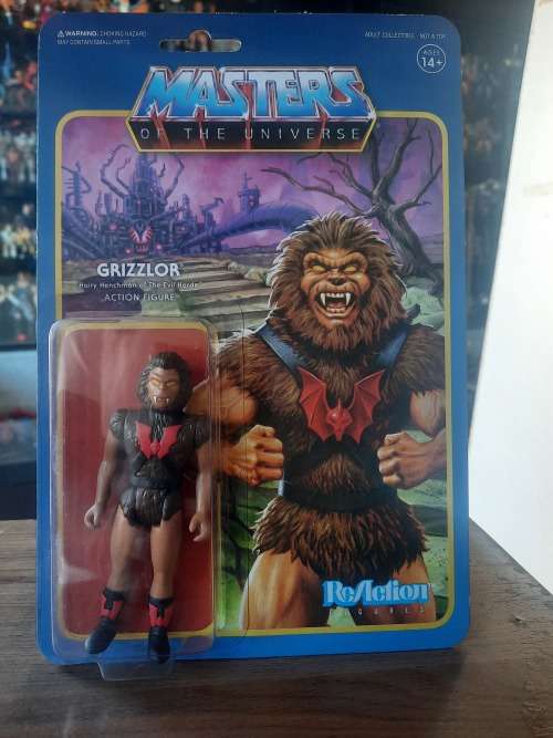 Masters Of The Universe (Motu) Super 7 GRIZZLOR REACTION Figure Moc