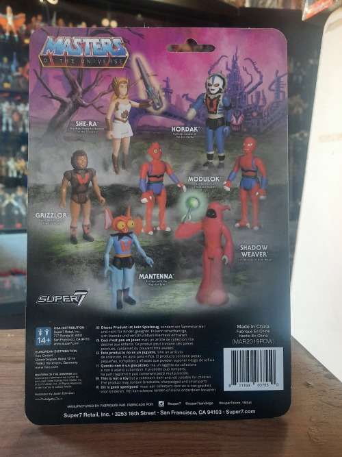 Masters Of The Universe (Motu) Super 7 GRIZZLOR REACTION Figure Moc