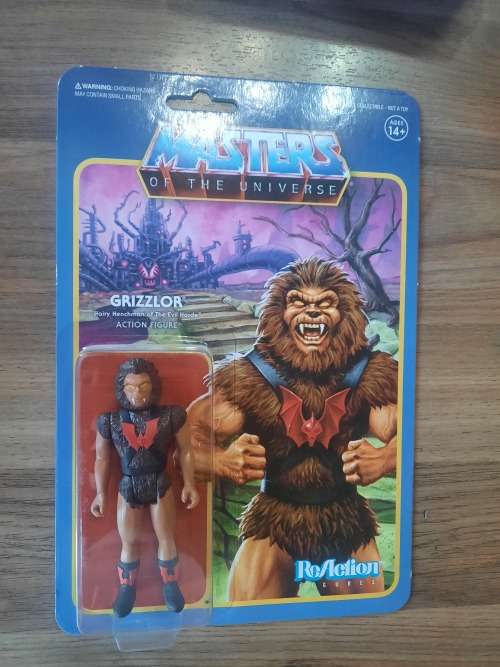 Masters Of The Universe (Motu) Super 7 GRIZZLOR REACTION Figure Moc