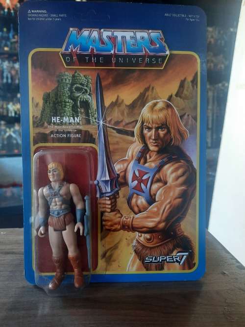 Masters Of The Universe (Motu) Super 7 HE-MAN REACTION Figure Moc